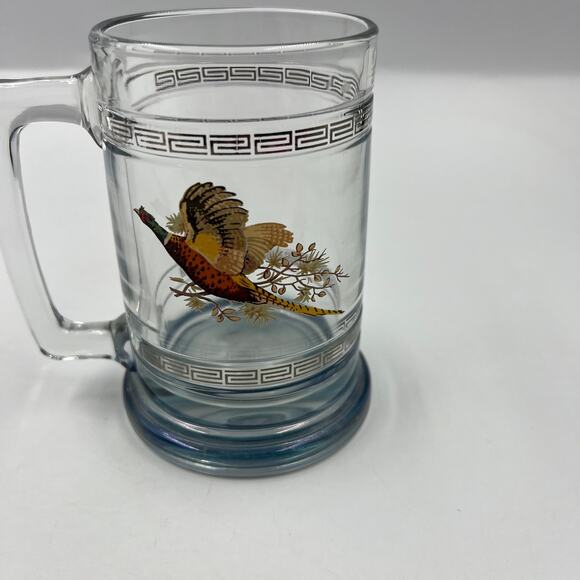 Vintage Princess House Pheasant Crystal Stein Mug Beer Sportsman Fowl Hunting - Picture 2 of 9